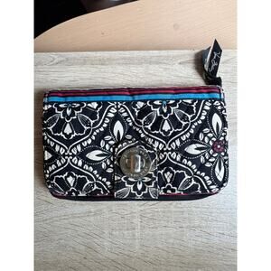Vera Bradley Quilted Wallet – Black & White Pattern